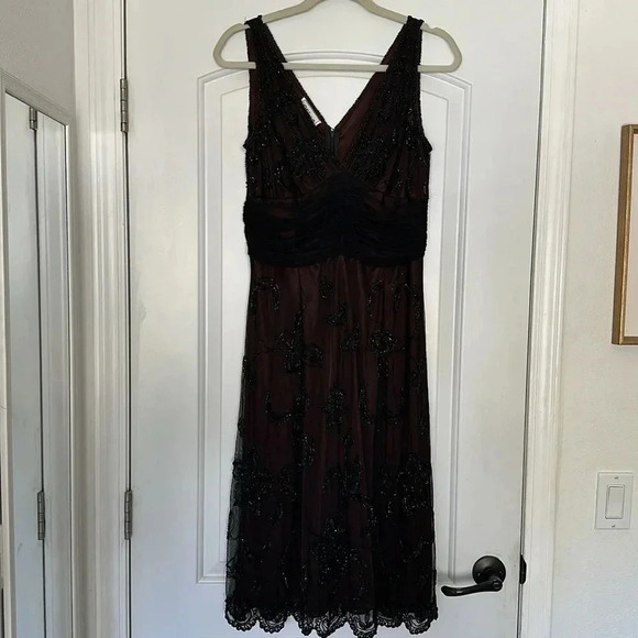 Vintage Y2K Stenay Beaded & Sequined Cocktail Dress Sz 10 - Picture 2 of 11